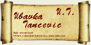 Ubavka Tančević vizit kartica